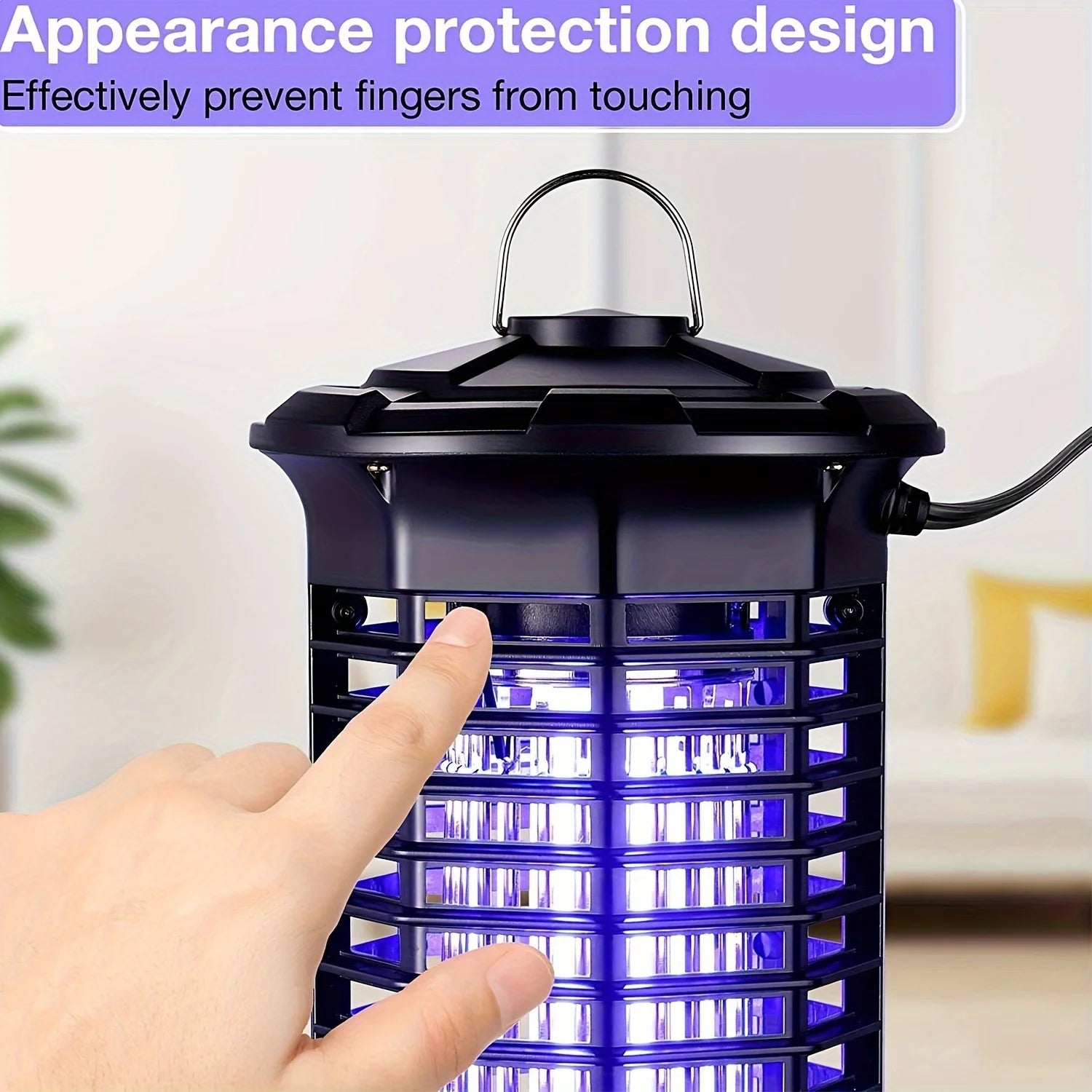 High-performance Outdoor Mosquito Destroyer - Alluring UV LED Trap with Electric Shock, Safe Household Pest Solution for
