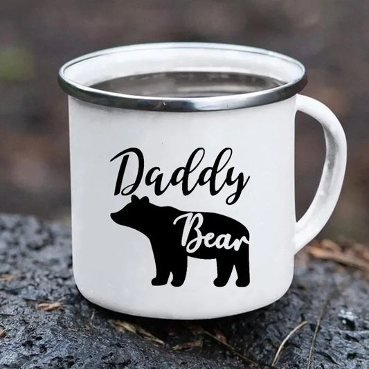 Dada Bear Coffee Mug - Custom Enamel Cup for Tea & Travel