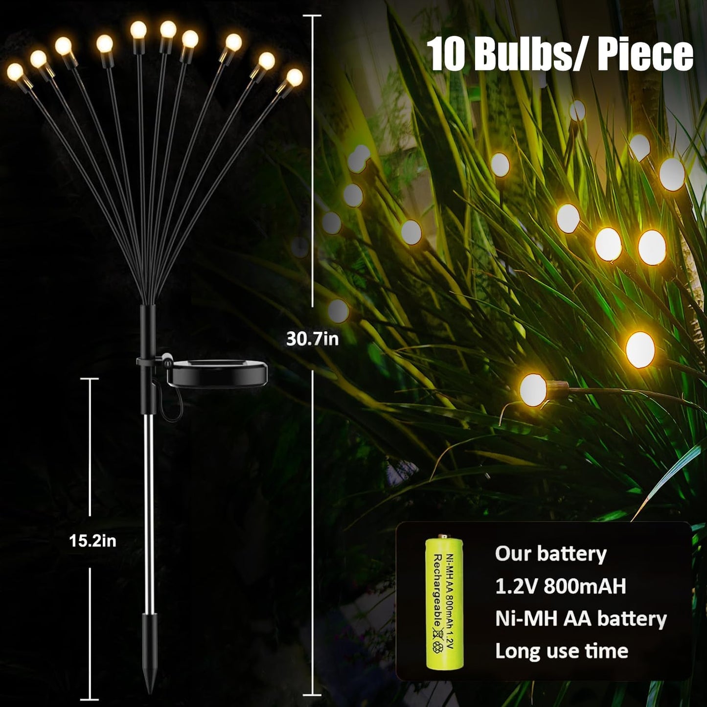 Waterproof Solar Firefly Lights: Brighten Your Garden