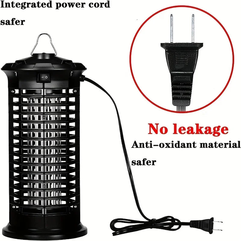 High-performance Outdoor Mosquito Destroyer - Alluring UV LED Trap with Electric Shock, Safe Household Pest Solution for