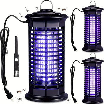 High-performance Outdoor Mosquito Destroyer - Alluring UV LED Trap with Electric Shock, Safe Household Pest Solution for